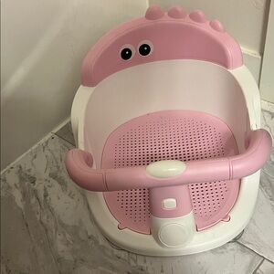 Pink and White Baby Bath Seat